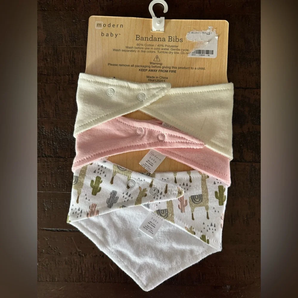 modern baby Bandana and Teething Bandanas featuring Llama designs